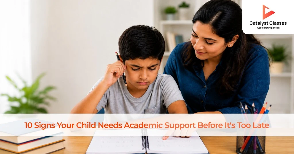 Child receiving academic support through concept-based learning at Catalyst Classes Hyderabad