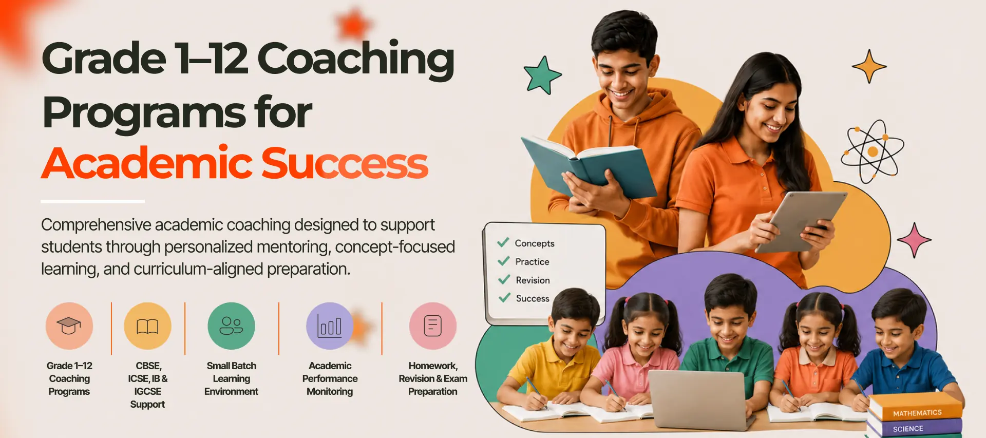 Grade 1–12 coaching programs for academic success at Catalyst Classes